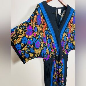 Anthropologie ETT:TWA Scarf Print Jumpsuit – Size 6